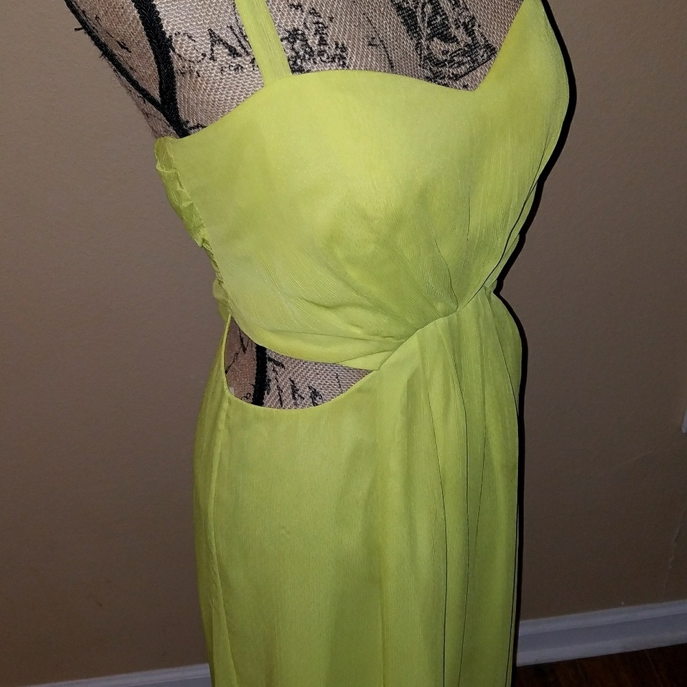 Citron Cut-Out Maxi Dress w/ Slit, BCBG